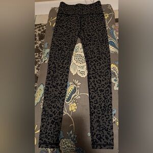 Athleta Black Leopard Print Leggings